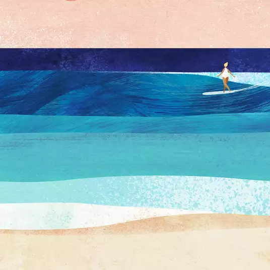 Surf Beach - papier peint bord de mer