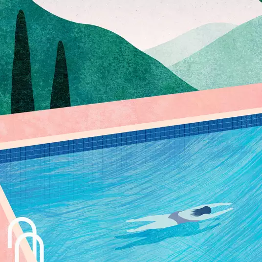 Swimming Pool - papier peint bord de mer