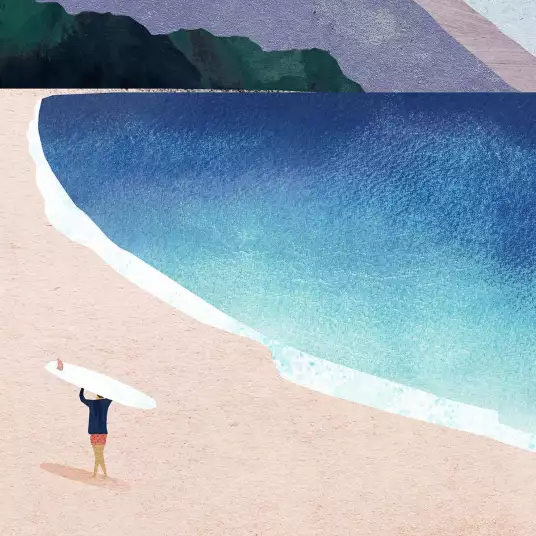 Surf Beach - papier peint ocean