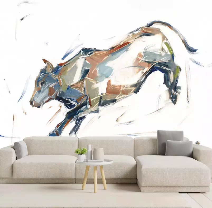 Taureau moderne - papiers peints animaux