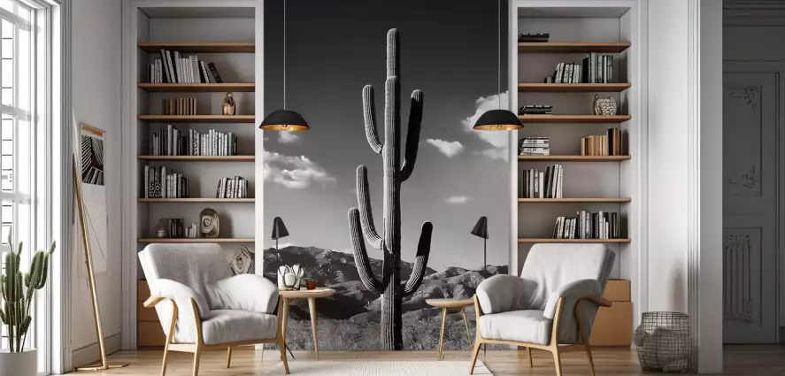 Lonely classique - papier peint cactus