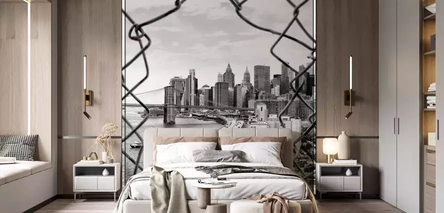Cloture - papier peint panoramique new york