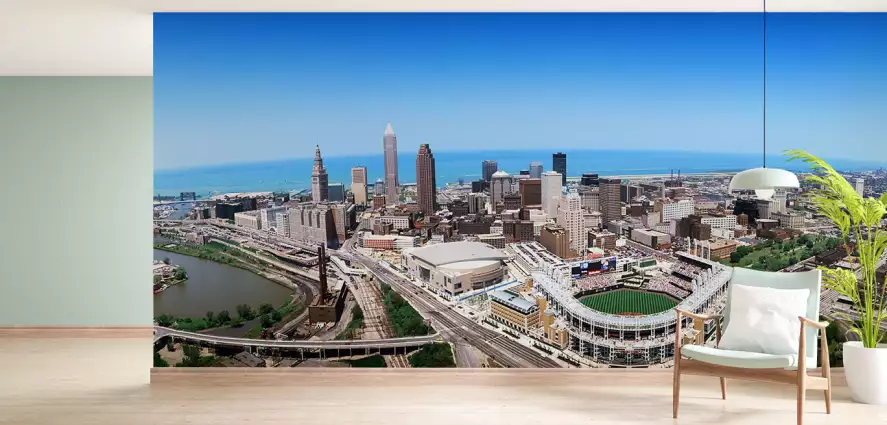 Stade de baseball Cleveland - papier peint ville