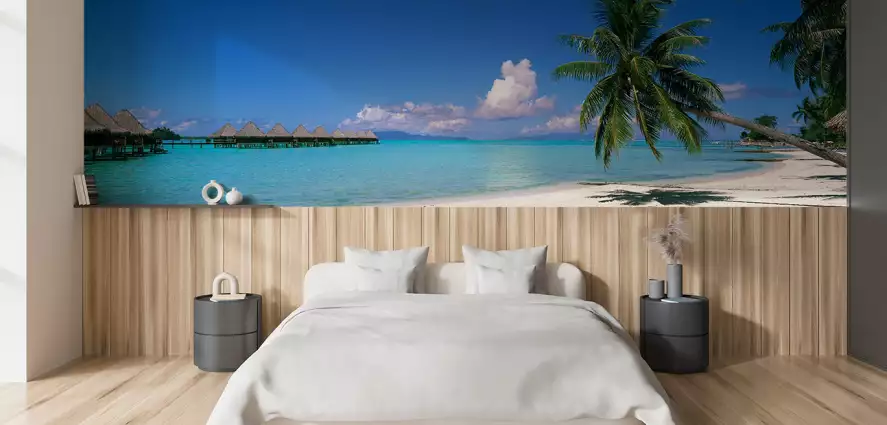 Moana Beach Tahiti - papier peint thème marin
