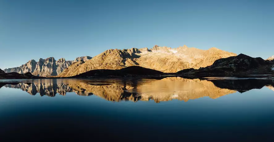 Lac de montagne - papier peint paysage nature