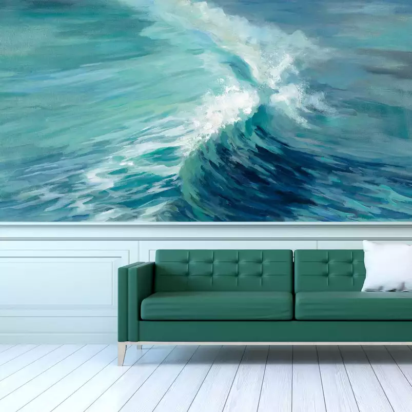 Mer peinte - papier peint vague