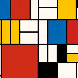 Illustration Mondrian - tapisserie murale panoramique