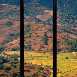 Fenêtre sur la campagne - tapisserie panoramique