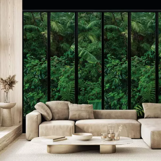 Fenêtre sur les tropiques - tapisserie panoramique