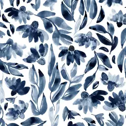 Fleur bleue - tapisserie decorative