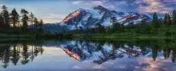 Aurore sur le Mont Shuksan - tableaux montagne