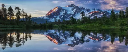 Aurore sur le Mont Shuksan - tableaux montagne