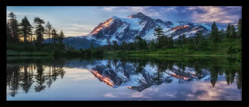 Aurore sur le Mont Shuksan - tableaux montagne