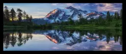 Aurore sur le Mont Shuksan - tableaux montagne