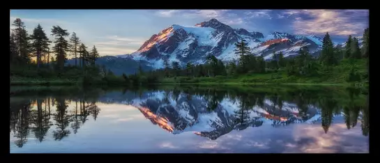 Aurore sur le Mont Shuksan - tableaux montagne