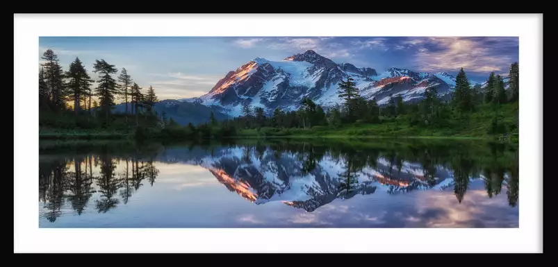 Aurore sur le Mont Shuksan - tableaux montagne