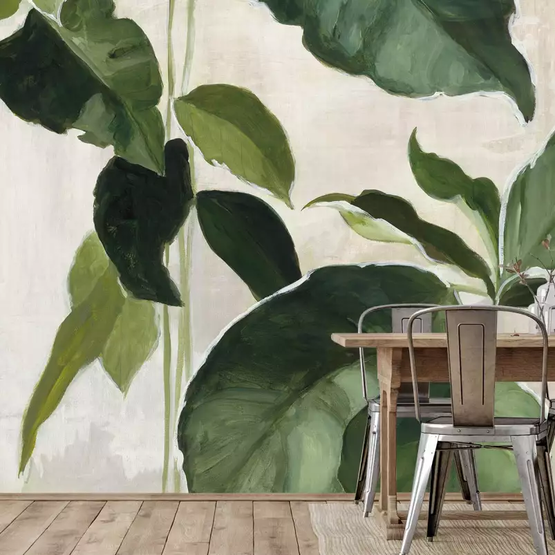 Étude tropicale II - papier peint plante