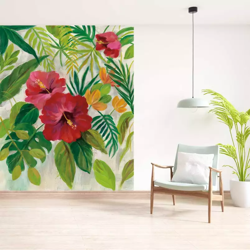 Joyaux tropicaux - papier peint motif plantes