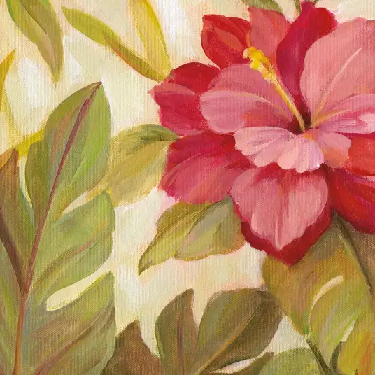 Corail tropical - papier peint motif plantes