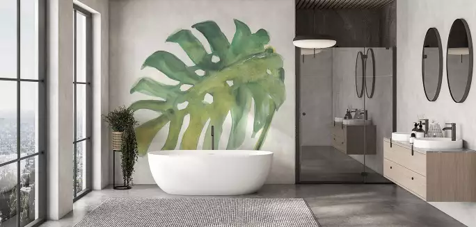 Palmier tropical - papier peint panoramique plante