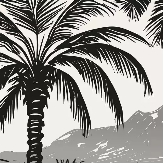 Colline tropicale - papier peint foret tropicale