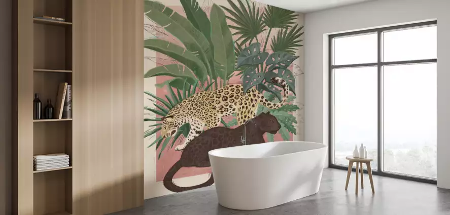 Chat majestueux - papier peint jungle animaux