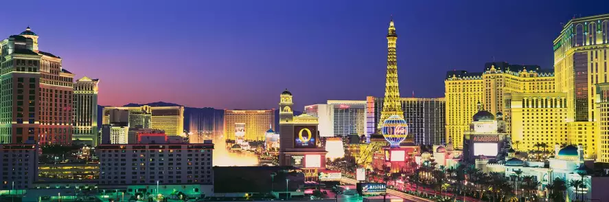 Crépuscule sur Las Vegas - panorama ville