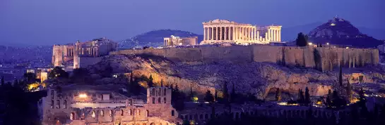 Acropole à Athènes - panorama ville