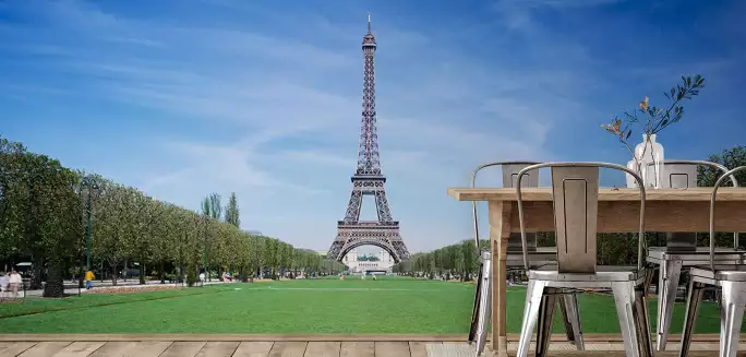 Les pelouses de Paris - papier peint panoramique paris