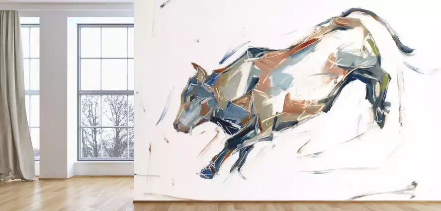 Taureau moderne - papiers peints animaux