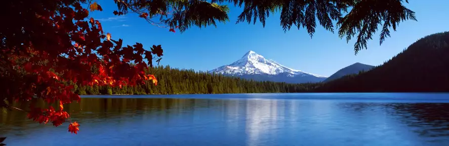 Reflet du Mont Hood en Oregon - papier peint panoramique paysage