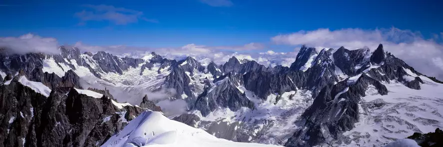 Chaîne du Mont Blanc - papier peint panoramique montagne