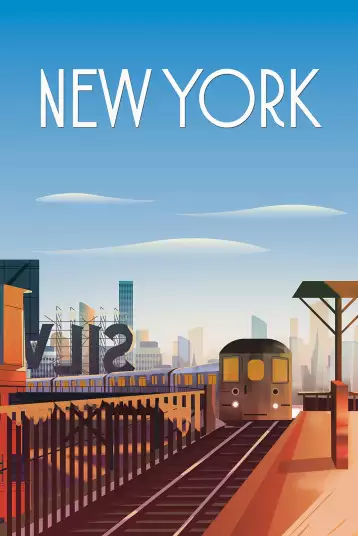 Nyc subway - papier peint intissé new york