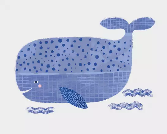 Baleine - papier peint bebe animaux