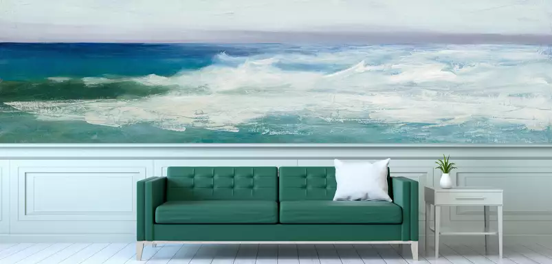 Océan d'azur - papier peint bord de mer