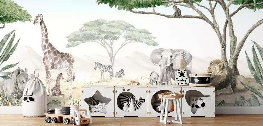 Safari des Grands - papier peint enfant