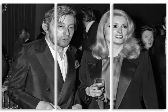 Serge Gainsbourg et Catherine Deneuve 1980 - affiche acteurs et actrices celebres