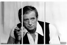 Yves Montand en tournage en 1973 - affiche chanteur