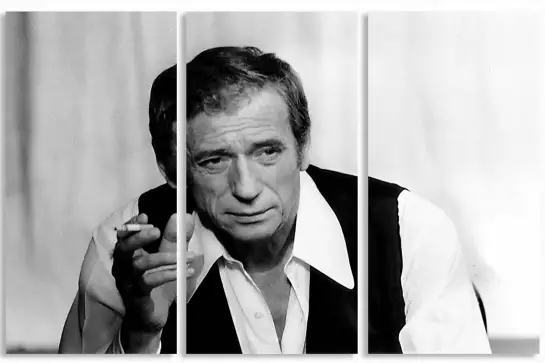 Yves Montand en tournage en 1973 - affiche chanteur