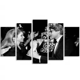 Yves Saint Laurent et Catherine Deneuve en 1982 - photos noir et blanc célébrités