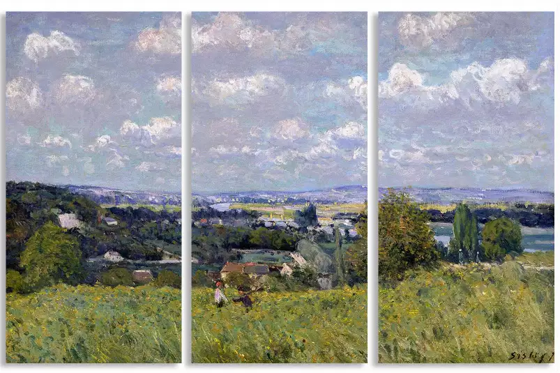 La vallée de la Seine à Saint Cloud par Alfred Sisley 1875 - affiche de tableau celebre