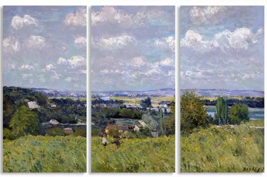 La vallée de la Seine à Saint Cloud par Alfred Sisley 1875 - affiche de tableau celebre