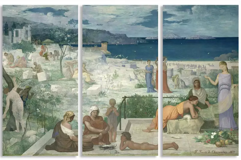 La colonie grecque à Marseille par Puvis de Chavannes en 1869 - tableau célèbre