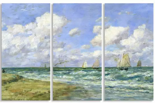 Scène marine par Louis Boudin - tableau célèbre