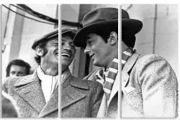 Photo de Jean-Paul Belmondo et Alain Delon - photos noir et blanc célébrités