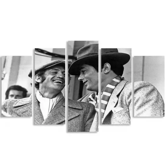 Photo de Jean-Paul Belmondo et Alain Delon - photos noir et blanc célébrités