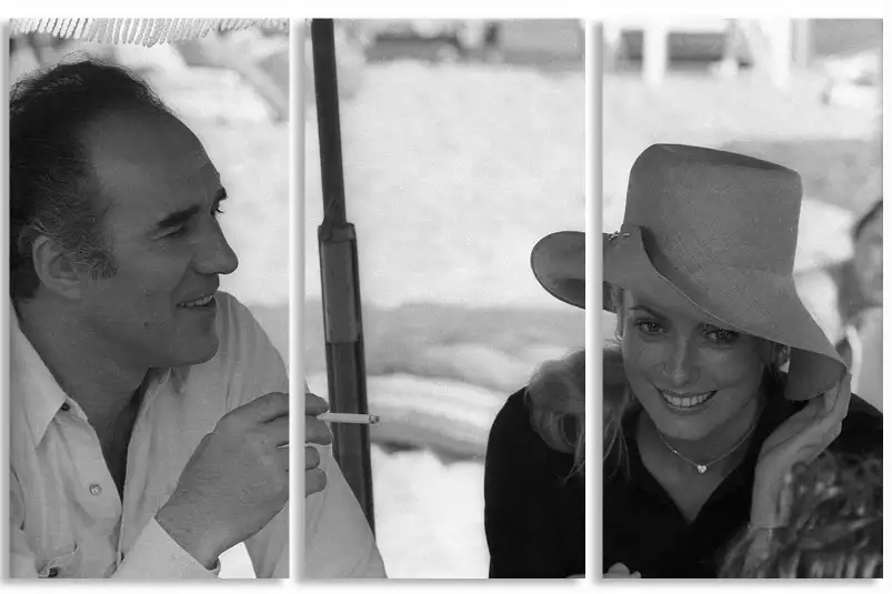 Photo de Catherine Deneuve et Michel Piccoli en 1968 - photos noir et blanc célébrités