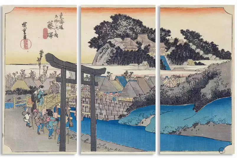 Fujisawa d'Utagawa peint en 1804 - reproduction tableau