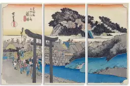 Fujisawa d'Utagawa peint en 1804 - reproduction tableau