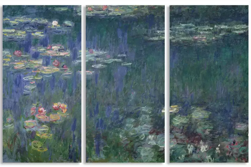 Nymphéas reflets verts - claude monet tableaux